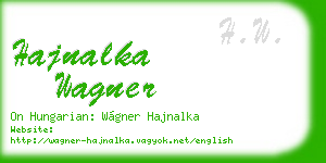 hajnalka wagner business card